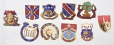 Group of 10 Scarce WW2 Division Insignia Pins