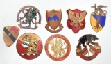 Group of 8 Scarce Division Insignia Pins