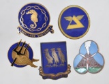 Group of 5 WW2 Army Air Corps Division Insignia Pins