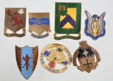 Group of 7 WW2 Cavalry Division Insignia Pins