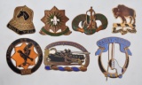 Group of 7 WW2 Cavalry Division Insignia Pins