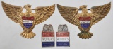 Group of 4 WW2 American Women's Voluntary Service Badges and Pins