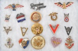 Large WW2 patriotic Pin Collection