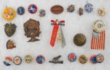 Large Group of WW1 and WW2 Patriotic Pins