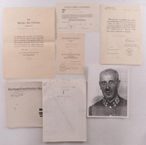 Group of WW2 German Police Award and Promotion Documents