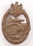 WW2 German Panzer Assault Badge in Bronze