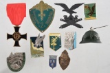 Group of Italian Fascist 2nd Alpine Division Pins and More