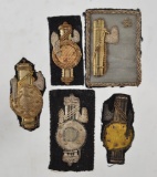 Group of 5 Italian Fascist Bullion Badges