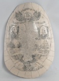 Modern Scrimshaw-like Patriotic Display Piece in the Form of a Turtle Shell