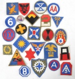 Group of 25 Original WW2 US Military Patches