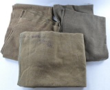 Group of 3 US Army Wool Blankets