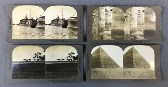 Group of 90+ Antique Stereoview Cards of Egypt