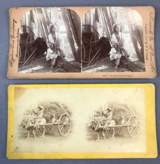 Antique Stereoview Cards of African American Black Americana