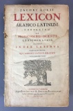 Antique Jacobi Golii Bible Lexicon Book