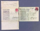 Group of 2 Adolf Hitler Postage Stamped Letters
