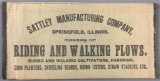 Antique Sattley Manufacturing Co. Cloth Riding and Walking Plows Advertising