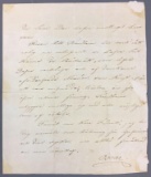 Circa 1840's King Oscar I of Sweden signed letter