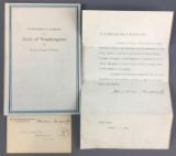 1904 Letter From Theodore Roosevelt and more