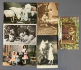 Group of 7 Real Photo Christmas Postcards