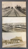 Group of 3 Real Photos of Train Depots/Stations