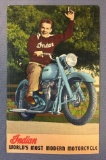 1950 Indian Motorcycle Advertising Postcard