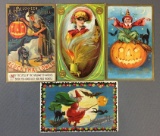 Group of 4 Halloween Postcards