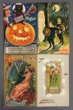 Group of 4 Halloween Postcards
