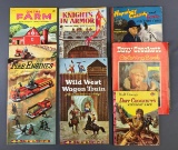 Group of Vintage Funtime Playsets, Hopalong Cassidy, Davy Crockett Books