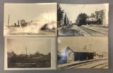 Postcards-Train depots Real Photo