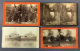 Group of 16 Antique Flat Oversized Stereoview Cards