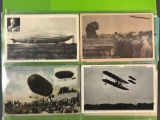 Postcards-dirigibles, Airplanes, airfields