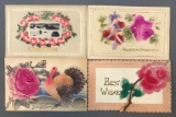 Postcards-Box Lot Heavy Embossed