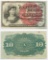 1869-74 10Cent 4th Issue Fractional Currency Note.