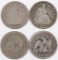 Group of (2) Seated Liberty Silver Half Dollars.