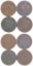 Group of (4) Coronet Head Large Cents.