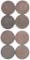 Group of (4) Coronet Head Large Cents.