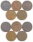 Group of (5) Coronet Head Large Cents.