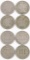 Group of (4) Three Cent Piece Nickels..