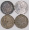 Group of (4) Morgan Silver Dollars.