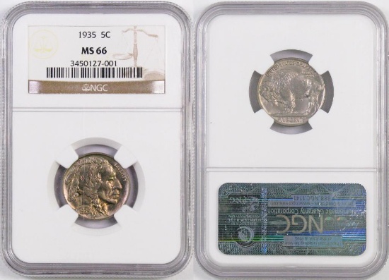 1935 P Buffalo Nickel (NGC) MS66.