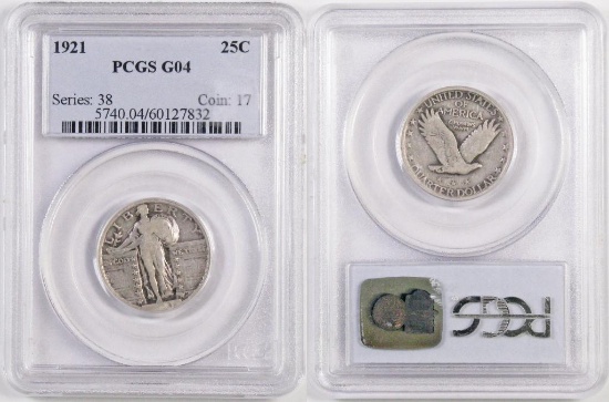 1921 P Standing Liberty Silver Quarter (PCGS) G04.