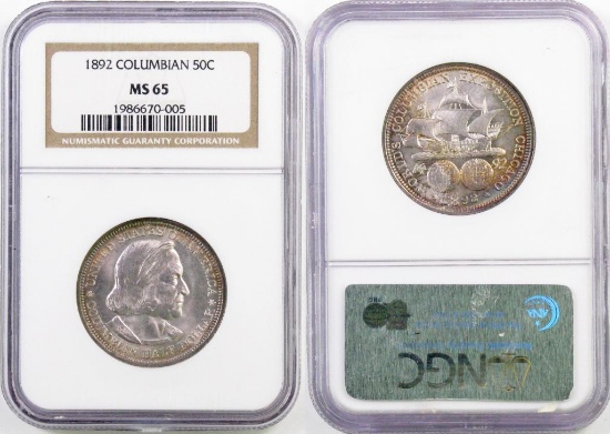 1892 Columbian Exposition Commemorative Silver Half Dollar (NGC) MS65