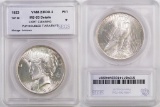 1923 Peace Silver Dollar (SEGS) MS63 details.