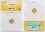 1851 O $1 Liberty Head Gold (ANACS) AU53.