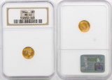 1852 P $1 Liberty Head Gold (NGC) MS63.