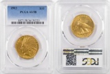 1913 P $10 Indian Gold (PCGS) AU58.