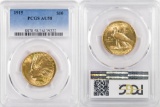 1915 P $10 Indian Gold (PCGS) AU58.