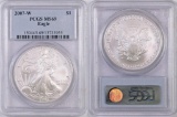 2007 W American Silver Eagle (PCGS) MS69.