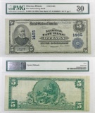 1902 $5 National Currency Note - Ottawa, Illinois (PMG) VF30.