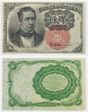 1874 10 Cent 5th Issue Fractional Currency Note.